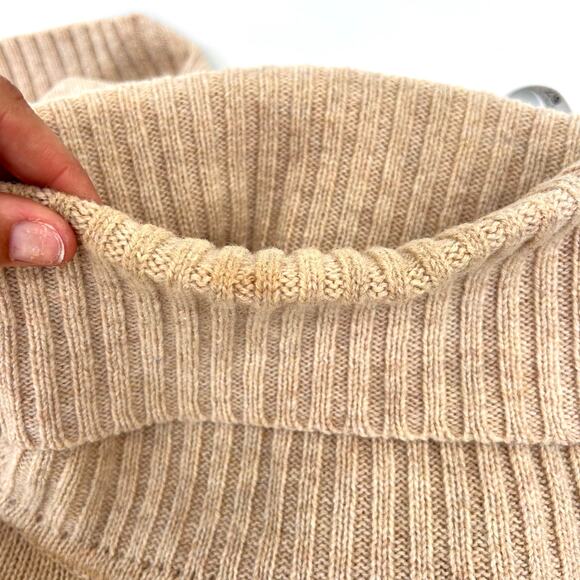 Filippa K Wool Chunky Knit Roller Neck Turtleneck Sweater Scandinavian Tan XS - Picture 9 of 10